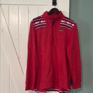 Vineyard Vines Red whale patterned shep shirt